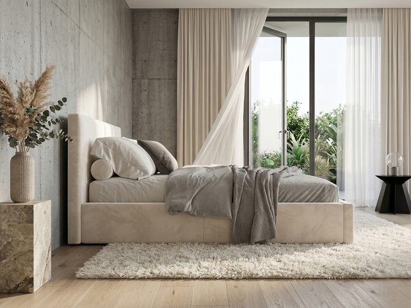 HRUŠKA Čalúnená posteľ s úložným priestorom HILTON 160x200 - kašmírová
