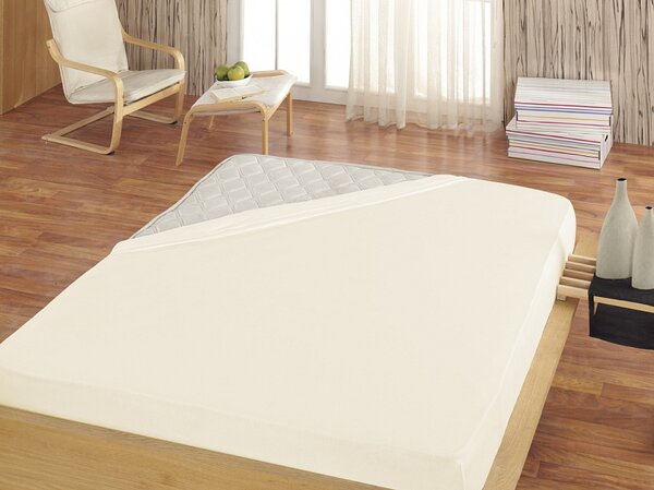 Prestieradlo Světle béžové JERSEY STANDARD Jersey 100/200/25