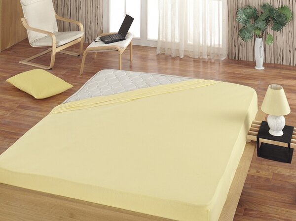 Prestieradlo Světle žluté JERSEY STANDARD Jersey 60/120/15