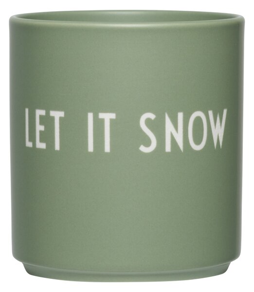 Porcelánový hrnček Green Let it snow 300 ml