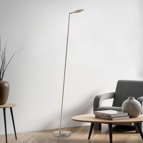 Paul Neuhaus LED stojacia lampa Akku-Bente, mosadz, USB-C, Mosadz / zlato, Pracovňa / Kancelária, kov, Moderný