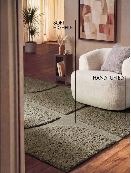 Kaki ručne tkaný koberec 120x180 cm Lambeth Jasper – Ted Baker