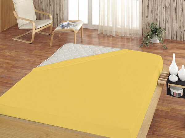 Prestieradlo Vanilkově žluté JERSEY STANDARD Jersey 120/200/25