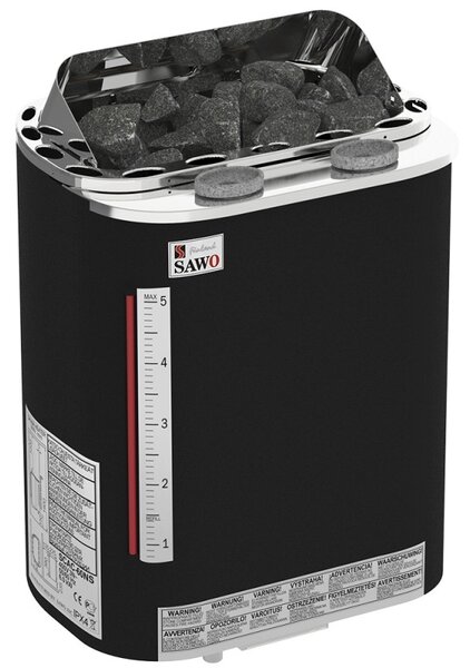 Sawo saunová pec elektrická Scandia Combi 6,0Kw NS PREMIUM FIBER COATED black