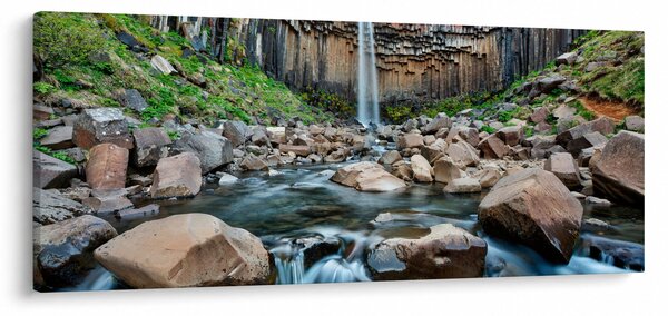 Obraz - Vodopád Svartifoss, Island (120x50 cm)