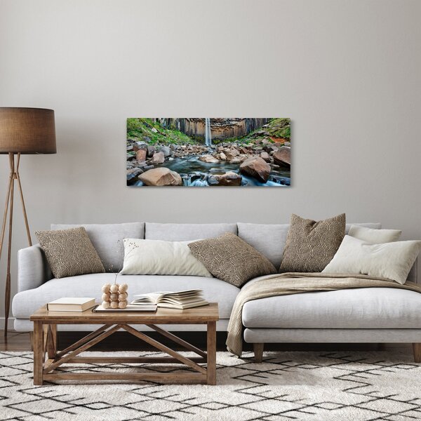 Obraz - Vodopád Svartifoss, Island (120x50 cm)