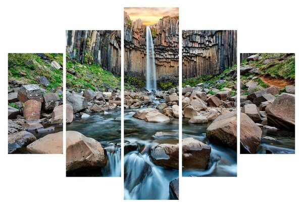 Obraz - Vodopád Svartifoss, Island (150x105 cm)