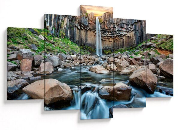 Obraz - Vodopád Svartifoss, Island (150x105 cm)
