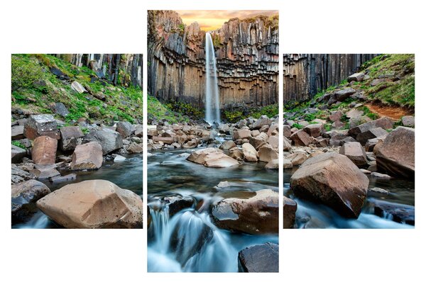 Obraz - Vodopád Svartifoss, Island (90x60 cm)