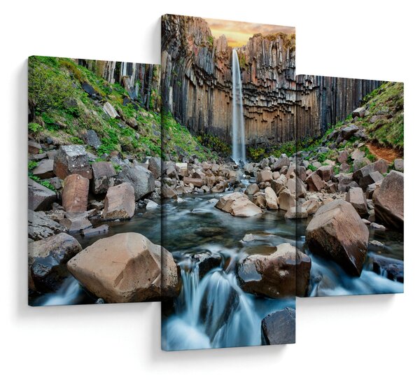 Obraz - Vodopád Svartifoss, Island (90x60 cm)