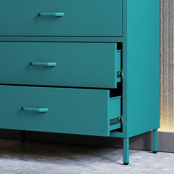 Komoda CARLA, 800 x 1015 x 400 mm, Modern: morská farba