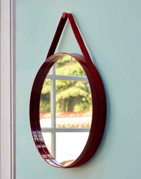 HAY Zrkadlo Strap Mirror 70cm, light grey