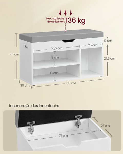 Botník so sedením LHS030W01