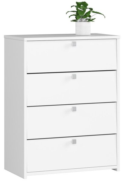 4 krídlový botník RUBIN 66 cm, biely