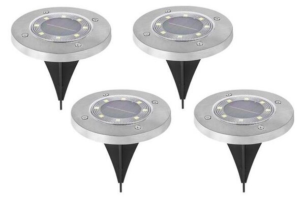 Sada 4x LED solárnych lámp CLAVO LED/1xAAA 4000K IP44 300 mAh