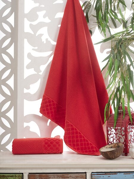 Matějovský DIEGO uteráky, osušky - červené červená Bavlna 50x100 cm