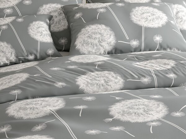 Bavlnené obliečky DANDELION BLEND sivé hotelové vrecko Rozmer obliečky: 70 x 90 cm | 140 x 200 cm