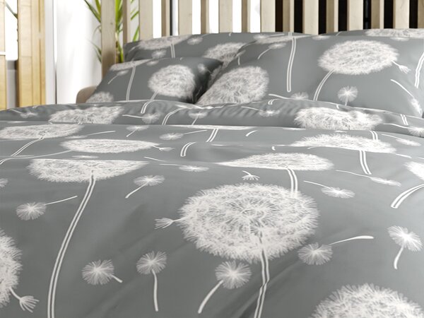 Bavlnené obliečky DANDELION BLEND sivé hotelové vrecko Rozmer obliečky: 70 x 90 cm | 140 x 200 cm