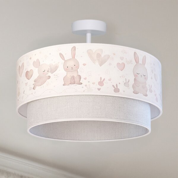 Brilagi-LED Detský prisadený luster BOBO 1xE27/60W/230V pr. 40 cm krémová/šedá/kráľovská