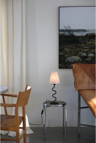 Markslöjd 109171 - Stolová lampa VEYA 1xE14/40W/230V ľan/čierna