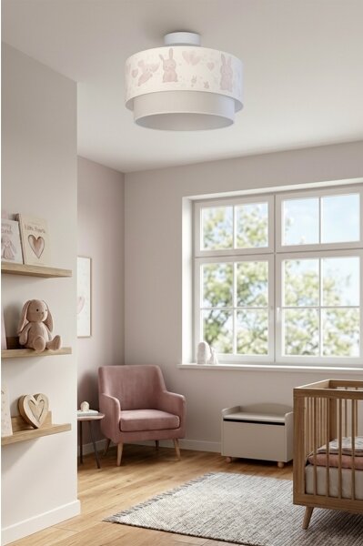 Brilagi-LED Detský prisadený luster BOBO 1xE27/60W/230V pr. 40 cm krémová/šedá/kráľovská