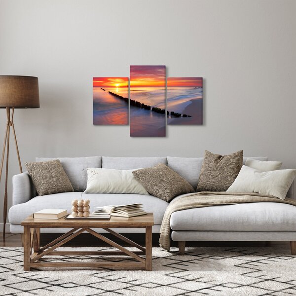 Obraz - Západ slnka, Baltské more, Poľsko (90x60 cm)