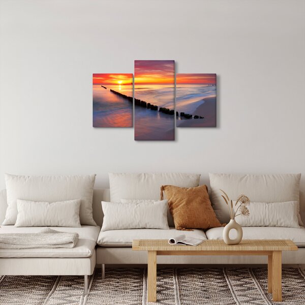 Obraz - Západ slnka, Baltské more, Poľsko (90x60 cm)