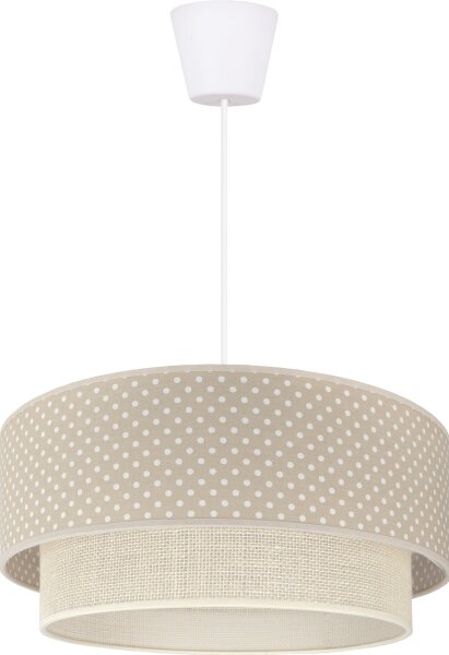Brilagi-LED Závesný luster na lanku BOHO BOBO 1xE27/60W/230V, priemer 40 cm, s bodkami, béžová/krémová