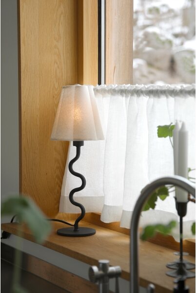 Markslöjd 109171 - Stolová lampa VEYA 1xE14/40W/230V ľan/čierna