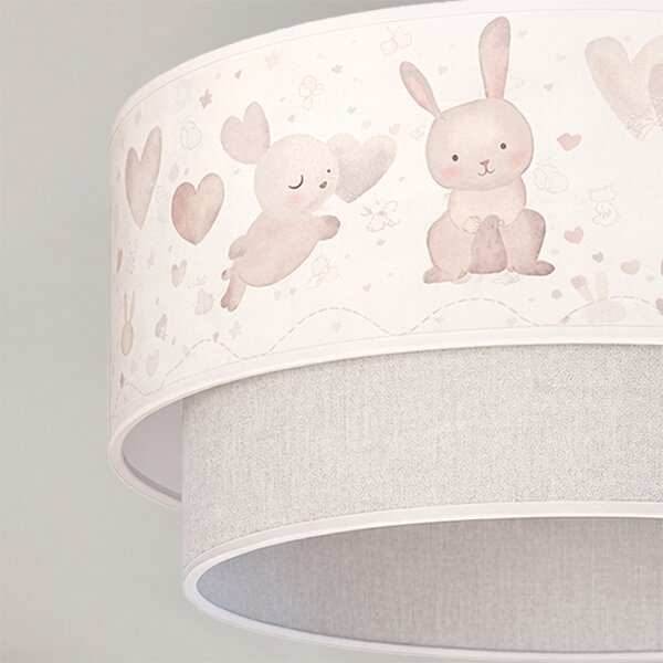 Brilagi-LED Detský prisadený luster BOBO 1xE27/60W/230V pr. 40 cm krémová/šedá/kráľovská