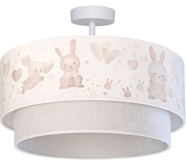 Brilagi-LED Detský prisadený luster BOBO 1xE27/60W/230V pr. 40 cm krémová/šedá/kráľovská