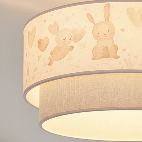 Brilagi-LED Detský prisadený luster BOBO 1xE27/60W/230V pr. 40 cm krémová/šedá/kráľovská