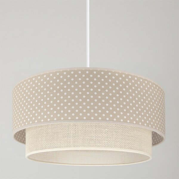 Brilagi-LED Závesný luster na lanku BOHO BOBO 1xE27/60W/230V, priemer 40 cm, s bodkami, béžová/krémová
