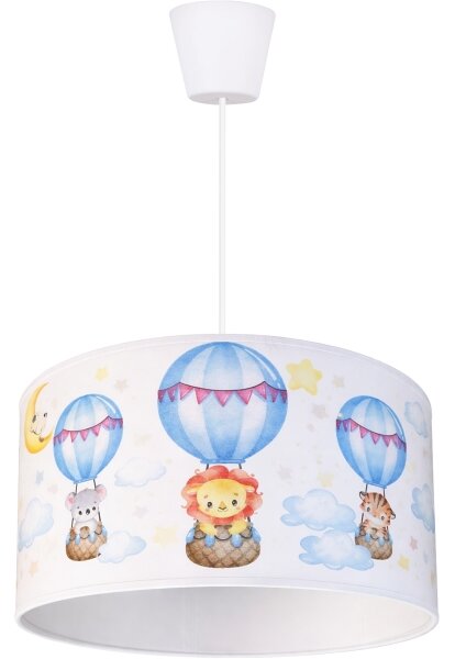 Brilagi - LED detský luster na lanku BOBO 1xE27/60W/230V pr. 35 cm biela/so zvieratkami