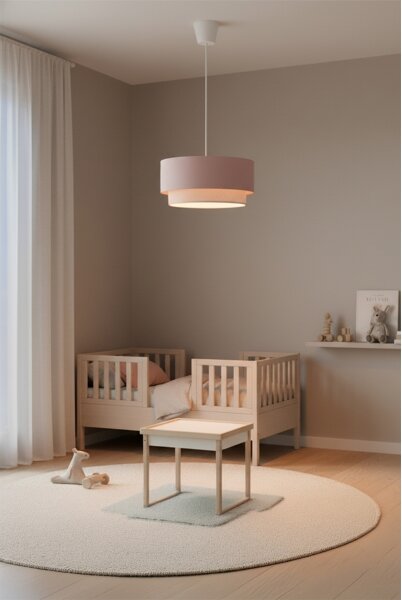 Brilagi - LED luster na lane BOHO BOBO 1xE27/60W/230V pr. 40 cm ružová/krémová