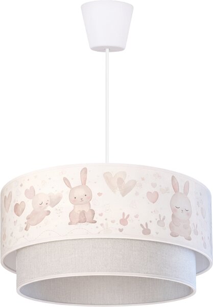 Brilagi- LED detský luster na lanku BOBO 1xE27/60W/230V pr.40 cm krémová/sivá/kráľovská modrá