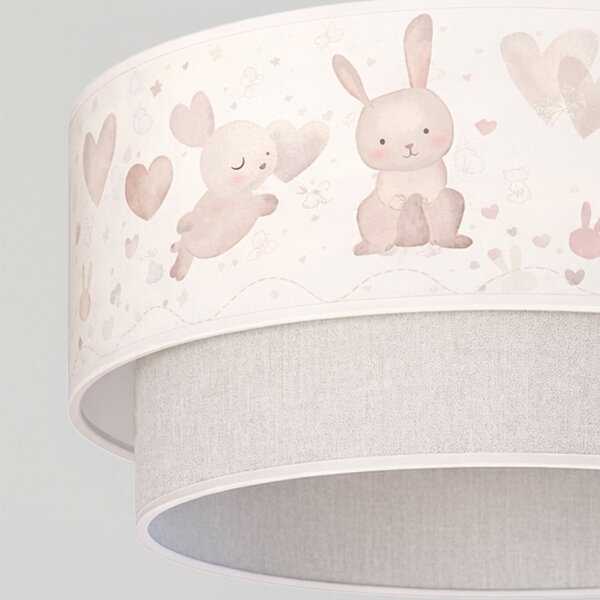 Brilagi- LED detský luster na lanku BOBO 1xE27/60W/230V pr.40 cm krémová/sivá/kráľovská modrá