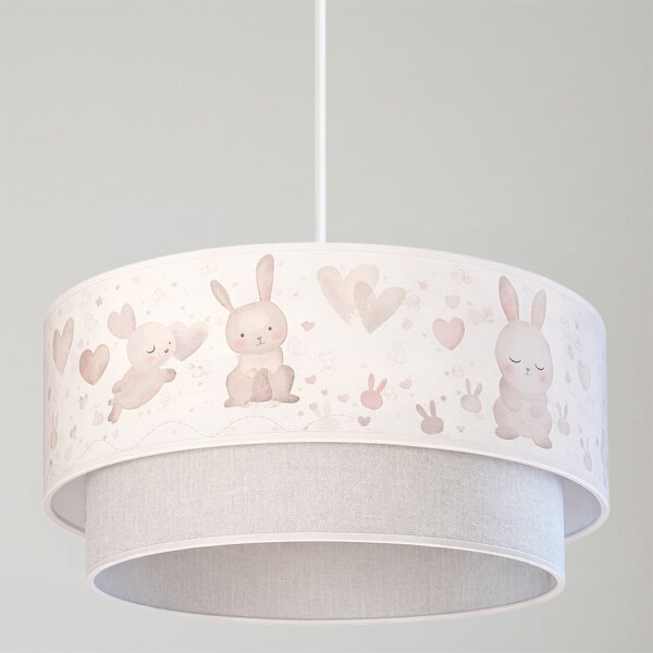 Brilagi- LED detský luster na lanku BOBO 1xE27/60W/230V pr.40 cm krémová/sivá/kráľovská modrá