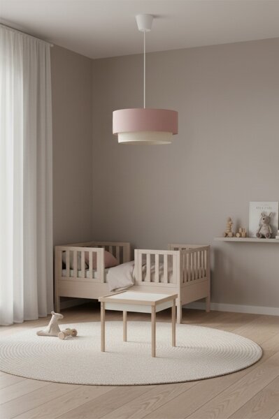 Brilagi - LED luster na lane BOHO BOBO 1xE27/60W/230V pr. 40 cm ružová/krémová
