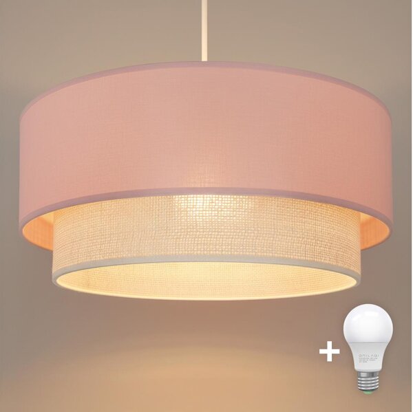 Brilagi - LED luster na lane BOHO BOBO 1xE27/60W/230V pr. 40 cm ružová/krémová