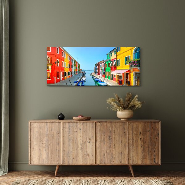 Obraz - Ostrov Burano, Benátky, Taliansko (120x50 cm)