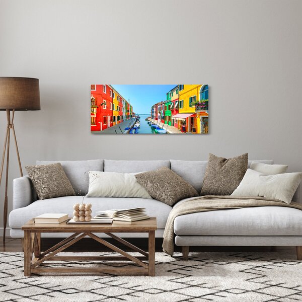 Obraz - Ostrov Burano, Benátky, Taliansko (120x50 cm)