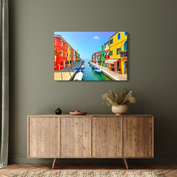 Obraz - Ostrov Burano, Benátky, Taliansko (90x60 cm)