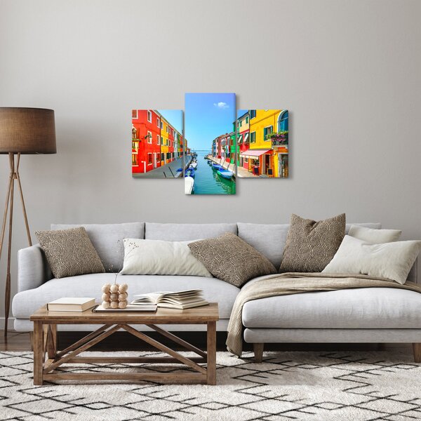 Obraz - Ostrov Burano, Benátky, Taliansko (90x60 cm)