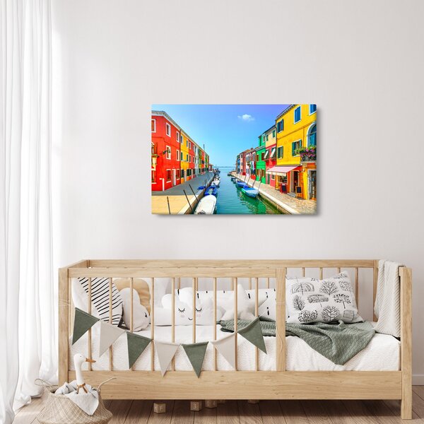 Obraz - Ostrov Burano, Benátky, Taliansko (90x60 cm)