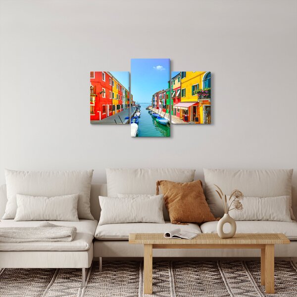 Obraz - Ostrov Burano, Benátky, Taliansko (90x60 cm)