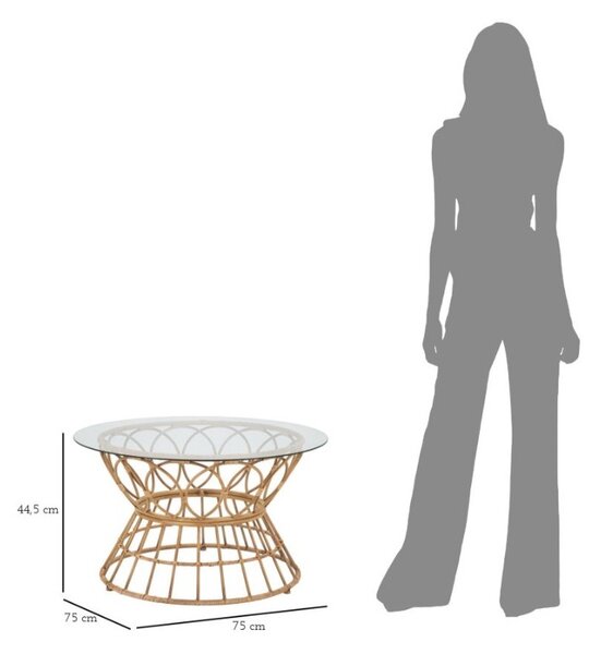 Dizajnový konferenčný stolík Gennipha 75 cm hnedý