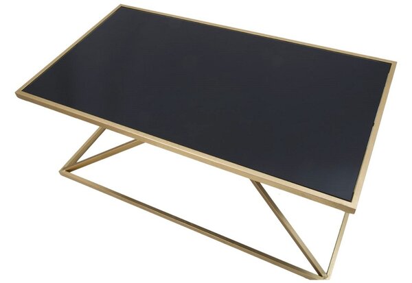 Dizajnový konferenčný stolík Malinda 110 cm čierny / zlatý