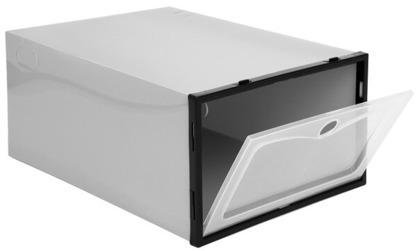 Úložné boxy na topánky OSLO sivé (10 ks)