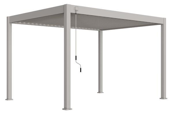 Ratanea Bioklimatická pergola POSITO 4x3m krémová - voľne stojaca dodanie: BEZ MONTÁŽE